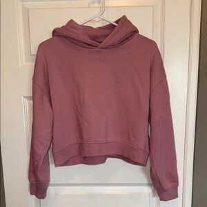 Forever 21 Pink Cropped Hoodie Sweatshirt